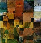 Red And White Domes by Paul Klee